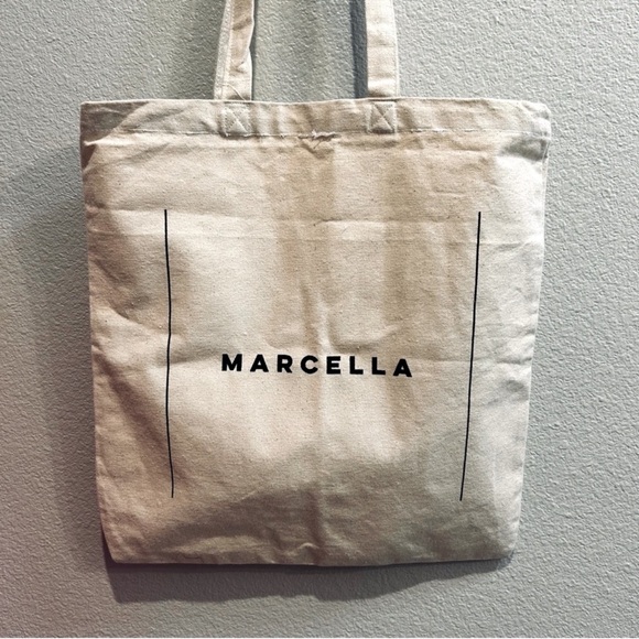 Marcella × CAMFED minimalist neutral canvas tote bag - Picture 2 of 4